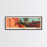 Accra, Ghana Panoramic Canvas Print, Accra, Ghana Painting, Ghana Art, Accra Travel Poster, Travel Art, Guest Room Painting