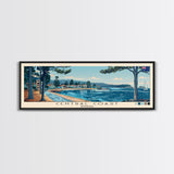 Central Coast, Australia Panoramic Canvas Print, Central Coast, Australia Painting, Australia Art, Central Coast Travel Poster, Travel Art, Vacation Gift