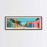 Cuautitlan Izcalli, Mexico Panoramic Canvas Print, Cuautitlan Izcalli, Mexico Painting, Mexico Art, Cuautitlan Izcalli Travel Poster, Travel Art, Guest Room Painting