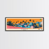 Dakar, Senegal Panoramic Canvas Print, Dakar, Senegal Painting, Senegal Art, Dakar Travel Poster, Travel Art, Vacation Gift