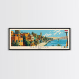 Damanhur, Egypt Panoramic Canvas Print, Damanhur, Egypt Painting, Egypt Art, Damanhur Travel Poster, Travel Art, Housewarming Gift