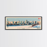 Edmonton, Canada Panoramic Canvas Print, Edmonton, Canada Painting, Canada Art, Edmonton Travel Poster, Travel Art, Living Room Painting