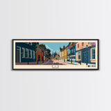 Ely, England Panoramic Canvas Print, Ely, England Painting, England Art, Ely Travel Poster, Travel Art, Living Room Painting