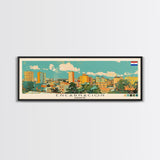 Encarnacion, Paraguay Panoramic Canvas Print, Encarnacion, Paraguay Painting, Paraguay Art, Encarnacion Travel Poster, Travel Art, Housewarming Gift