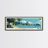 Florianopolis, Brazil Panoramic Canvas Print, Florianopolis, Brazil Painting, Brazil Art, Florianopolis Travel Poster, Travel Art, Living Room Painting