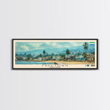 Freetown, Sierra Leone Panoramic Canvas Print, Freetown, Sierra Leone Painting, Sierra Leone Art, Freetown Travel Poster, Travel Art, Living Room Painting