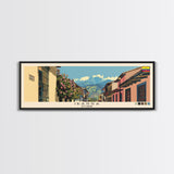 Ibarra, Ecuador Panoramic Canvas Print, Ibarra, Ecuador Painting, Ecuador Art, Ibarra Travel Poster, Travel Art, Housewarming Gift