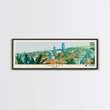 Kigali, Rwanda Panoramic Canvas Print, Kigali, Rwanda Painting, Rwanda Art, Kigali Travel Poster, Travel Art, Housewarming Gift