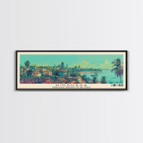 Kinshasa, Congo Panoramic Canvas Print, Kinshasa, Congo Painting, Congo Art, Kinshasa Travel Poster, Travel Art, Guest Room Painting