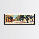 Lambare, Paraguay Panoramic Canvas Print, Lambare, Paraguay Painting, Paraguay Art, Lambare Travel Poster, Travel Art, Housewarming Gift