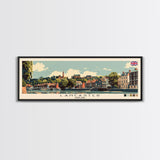 Lancaster, England Panoramic Canvas Print, Lancaster, England Painting, England Art, Lancaster Travel Poster, Travel Art, Guest Room Painting