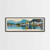 Livingston, Scotland Panoramic Canvas Print, Livingston, Scotland Painting, Scotland Art, Livingston Travel Poster, Travel Art, Vacation Gift