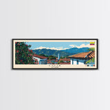 Loja, Ecuador Panoramic Canvas Print, Loja, Ecuador Painting, Ecuador Art, Loja Travel Poster, Travel Art, Housewarming Gift