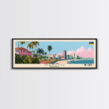 Maputo, Mozambique Panoramic Canvas Print, Maputo, Mozambique Painting, Mozambique Art, Maputo Travel Poster, Travel Art, Guest Room Painting