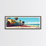 Mar del Plata, Argentina Panoramic Canvas Print, Mar del Plata, Argentina Painting, Argentina Art, Mar del Plata Travel Poster, Travel Art, Vacation Gift