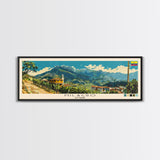 Milagro, Ecuador Panoramic Canvas Print, Milagro, Ecuador Painting, Ecuador Art, Milagro Travel Poster, Travel Art, Vacation Gift