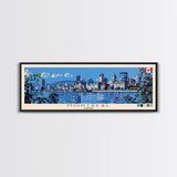 Montreal, Canada Panoramic Canvas Print, Montreal, Canada Painting, Canada Art, Montreal Travel Poster, Travel Art, Guest Room Painting