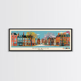 Norwich, England Panoramic Canvas Print, Norwich, England Painting, England Art, Norwich Travel Poster, Travel Art, Vacation Gift