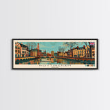 Nottingham, England Panoramic Canvas Print, Nottingham, England Painting, England Art, Nottingham Travel Poster, Travel Art, Living Room Painting