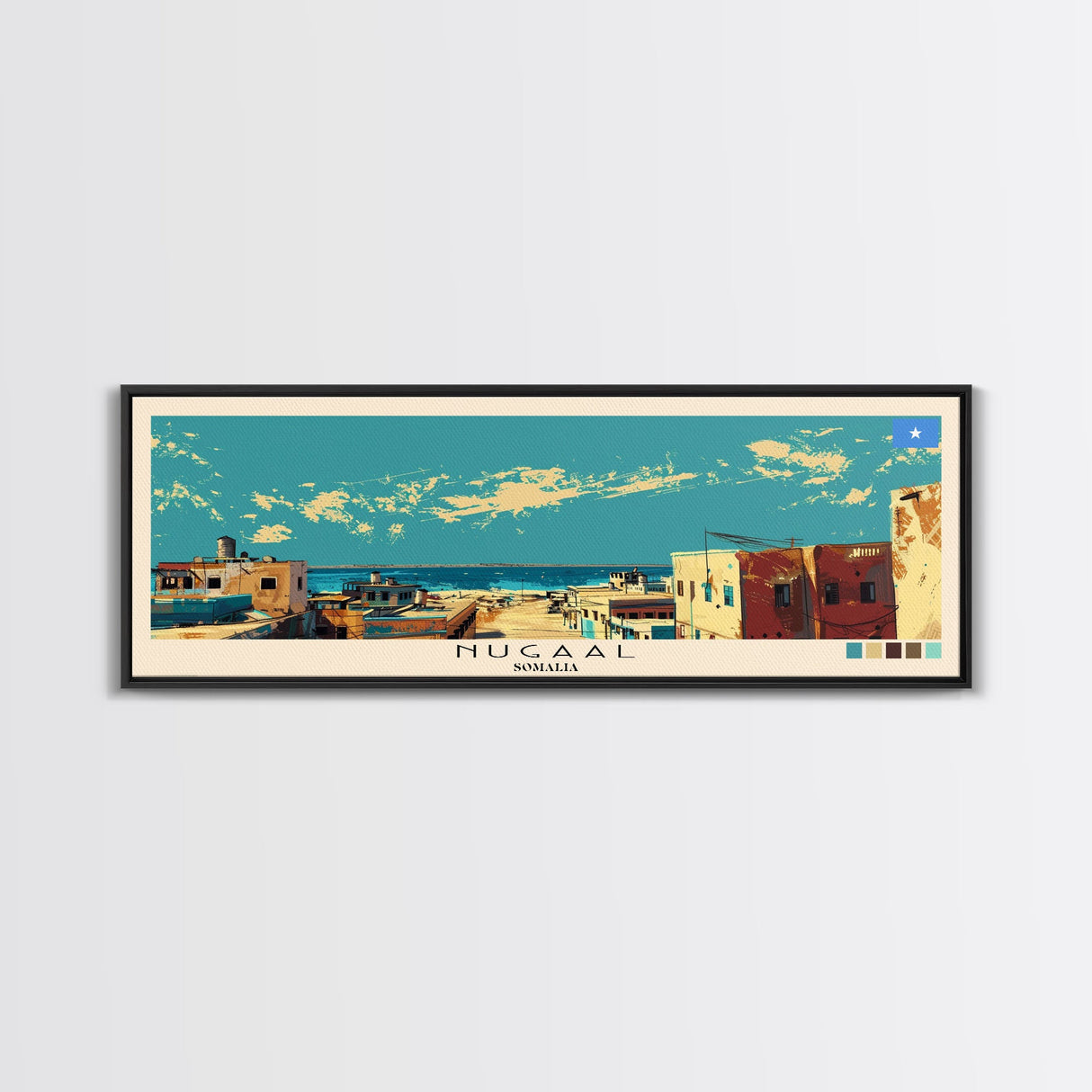 Nugaal, Somalia Panoramic Canvas Print, Nugaal, Somalia Painting, Somalia Art, Nugaal Travel Poster, Travel Art, Guest Room Painting