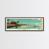 Palembang, Indonesia Panoramic Canvas Print, Palembang, Indonesia Painting, Indonesia Art, Palembang Travel Poster, Travel Art, Guest Room Painting