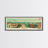 Piura, Peru Panoramic Canvas Print, Piura, Peru Painting, Peru Art, Piura Travel Poster, Travel Art, Housewarming Gift