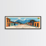 Quillacollo, Bolivia Panoramic Canvas Print, Quillacollo, Bolivia Painting, Bolivia Art, Quillacollo Travel Poster, Travel Art, Guest Room Painting