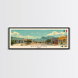 Reynosa, Mexico Panoramic Canvas Print, Reynosa, Mexico Painting, Mexico Art, Reynosa Travel Poster, Travel Art, Guest Room Painting