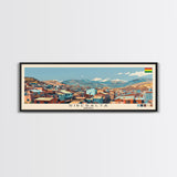 Riberalta, Bolivia Panoramic Canvas Print, Riberalta, Bolivia Painting, Bolivia Art, Riberalta Travel Poster, Travel Art, Living Room Painting