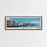 Southampton, England Panoramic Canvas Print, Southampton, England Painting, England Art, Southampton Travel Poster, Travel Art, Housewarming Gift