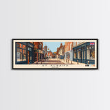 St Albans, England Panoramic Canvas Print, St Albans, England Painting, England Art, St Albans Travel Poster, Travel Art, Guest Room Painting