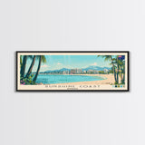 Sunshine Coast, Australia Panoramic Canvas Print, Sunshine Coast, Australia Painting, Australia Art, Sunshine Coast Travel Poster, Travel Art, Guest Room Painting