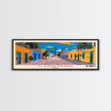 Tlaquepaque, Mexico Panoramic Canvas Print, Tlaquepaque, Mexico Painting, Mexico Art, Tlaquepaque Travel Poster, Travel Art, Living Room Painting