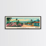 Uvira, Congo Panoramic Canvas Print, Uvira, Congo Painting, Congo Art, Uvira Travel Poster, Travel Art, Guest Room Painting