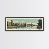 Winchester, England Panoramic Canvas Print, Winchester, England Painting, England Art, Winchester Travel Poster, Travel Art, Housewarming Gift