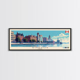 Windsor, Canada Panoramic Canvas Print, Windsor, Canada Painting, Canada Art, Windsor Travel Poster, Travel Art, Guest Room Painting