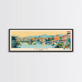 Zagazig, Egypt Panoramic Canvas Print, Zagazig, Egypt Painting, Egypt Art, Zagazig Travel Poster, Travel Art, Living Room Painting