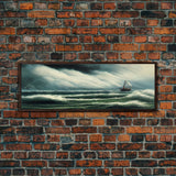 Large sailing boat painting Sailboat canvas nautical wall art landscape painting on canvas crew painting coastal wall art ocean painting