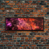 Forest Fire Canvas Art,  Fire Canvas Art,  Large Canvas Print, Woods On Fire Art Print, Purple Forest Art, Panoramic, Wall Art, Canvas Print