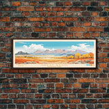 Great Basin National Park, Panoramic Nevada Travel Art, National Park Print, Minimalist Travel Art, Midcentury Modern Style Landscape