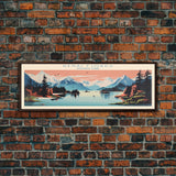 Kenai Fjords National Park, Panoramic Alaska Travel Art, National Park Print, Minimalist Travel Art, Midcentury Modern Style Landscape