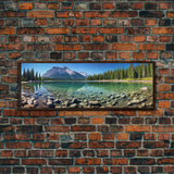 Photographic Panoramic of Banff National Park, Sunset Photography, National Park Art, Framed Canvas Print, Landscape Photography