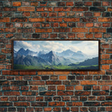 Panoramic of the Caucasus Mountains, Extra Large Wall Art, Panoramic Wall Art, Panoramic Print, Landscape Photography, Landscape Print