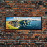 Panoramic of the Cliffs Of Moher Ireland, Extra Large Wall Art, Panoramic Wall Art, Panoramic Print, Landscape Photography, Landscape Print