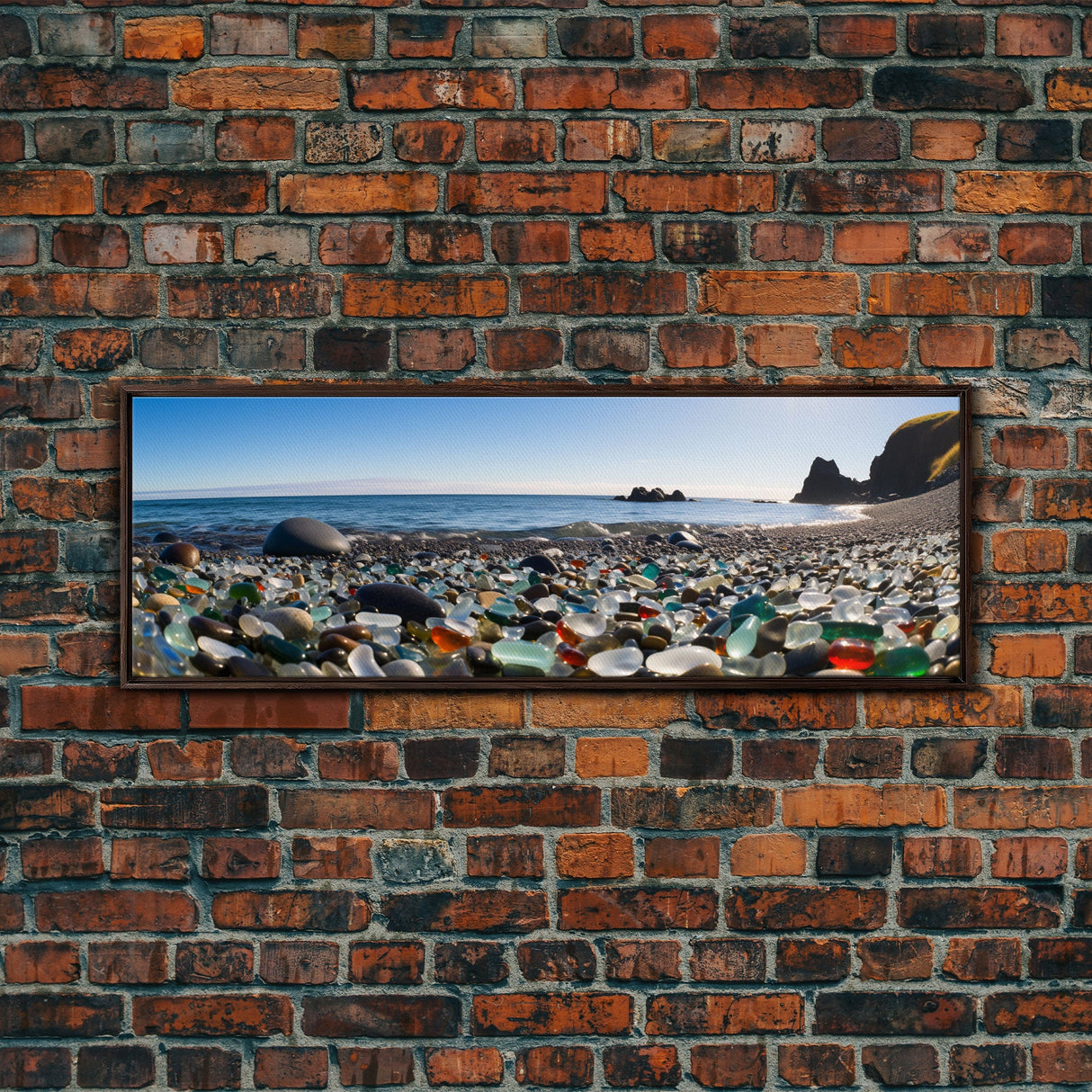 Panoramic of Glass Beach California, Extra Large Wall Art, Panoramic Wall Art, Panoramic Landscape Print, Landscape Photography