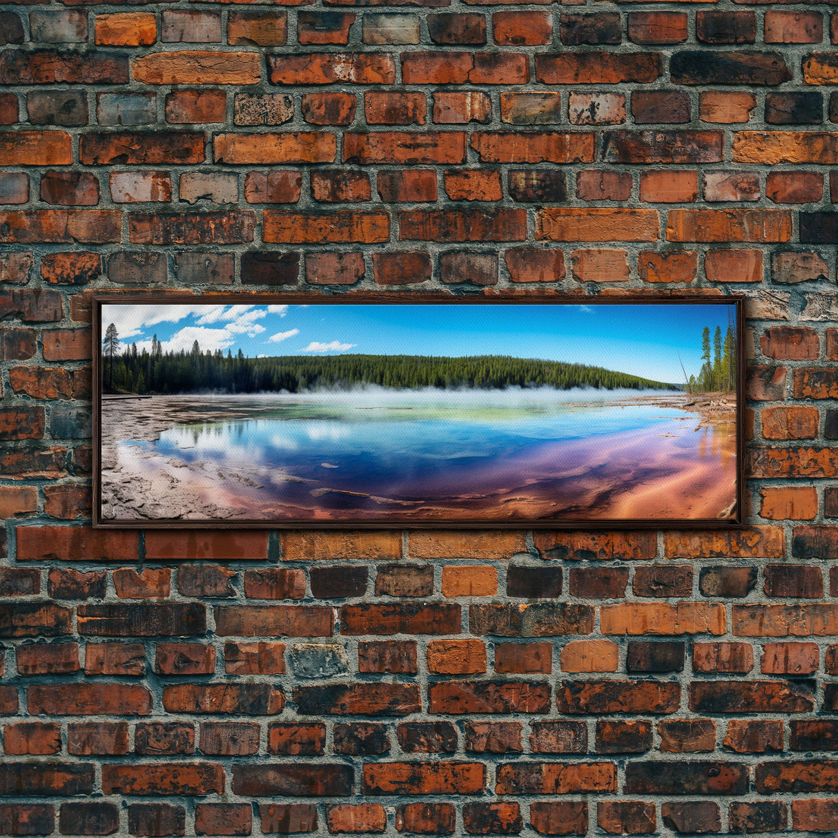 Panoramic of Grand Prismatic Spring Yellowstone, Extra Large Wall Art, Panoramic Wall Art, Panoramic Landscape Print, Landscape Photography