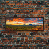 Panoramic Print of Saguaro National Park Extra Large Wall Art, Panoramic Wall Art, Panoramic Landscape Print, Landscape Photography