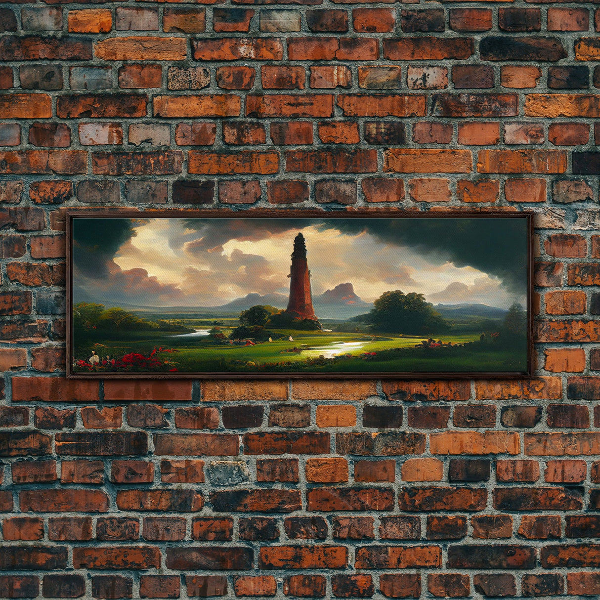 The Dark Tower, Ready To Hang Canvas Print, Panoramic Art, High Fantasy Concept Art