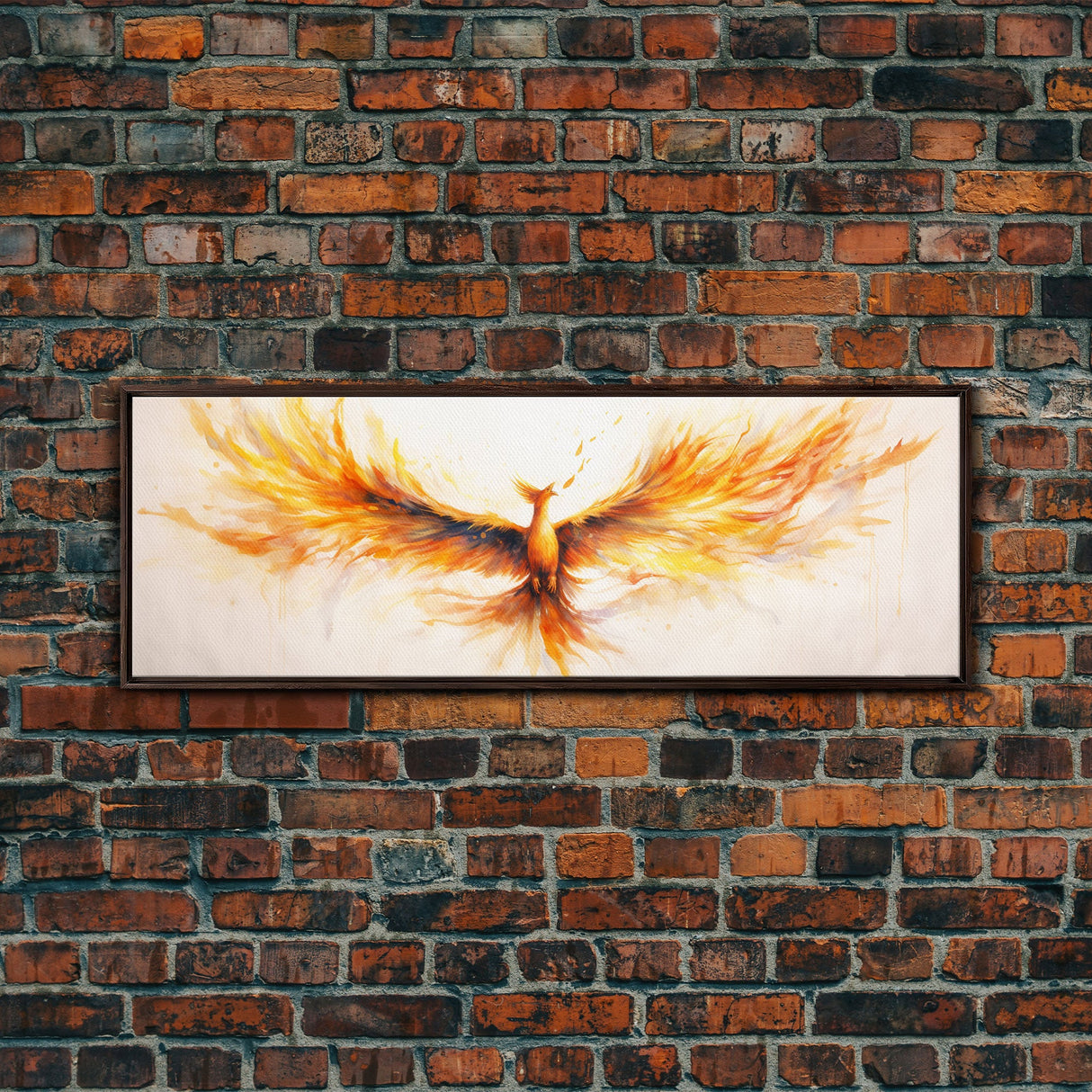 The Phoenix Panoramic Print, Mystical Rebirth, Framed Wall Art