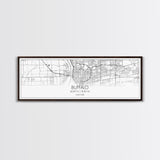 Panoramic Buffalo City Map, New York Art, Map Print, Minimalist Wall Art, Canvas Art, Housewarming Gift, Street Map Art, Closing Gift